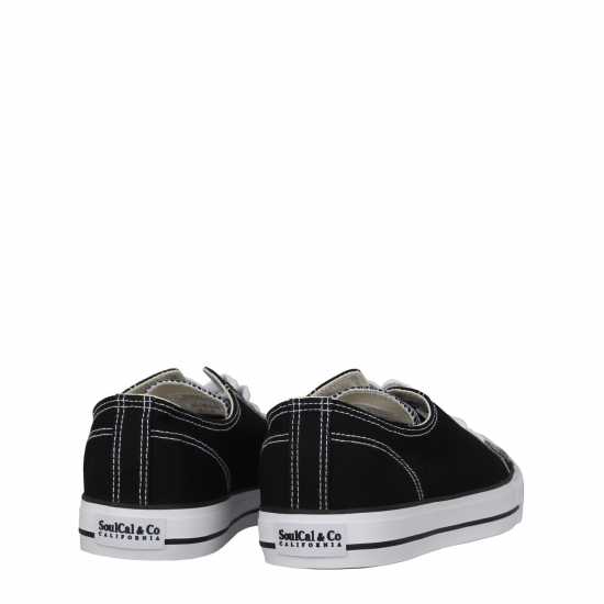 Soulcal Ниски Мъжки Маратонки Canvas Low Trainers Mens Черно Мъжки текстилни маратонки и платненки