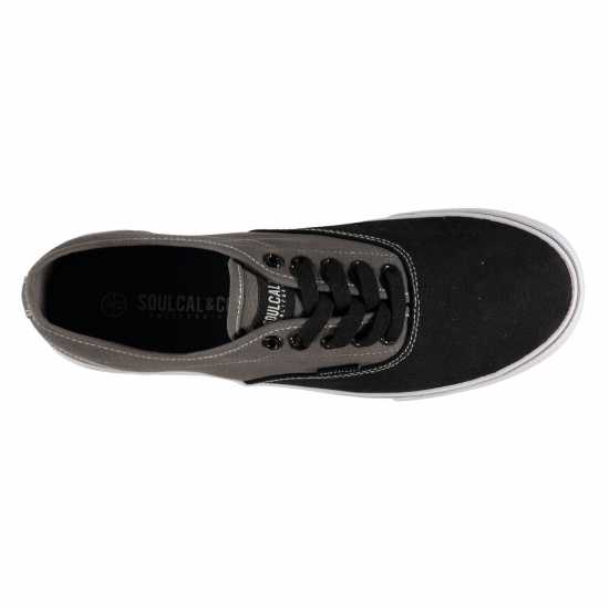 Soulcal Мъжки Платнени Обувки Sunset Lace Mens Canvas Shoes Black/Grey Мъжки текстилни маратонки и платненки