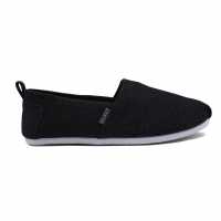 Soulcal Мъжки Обувки Без Връзки Long Beach Mens Canvas Slip Ons Black Denim Мъжки текстилни маратонки и платненки