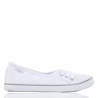 Soulcal Shore Canvas Trainers Ladies White Дамски платненки и гуменки
