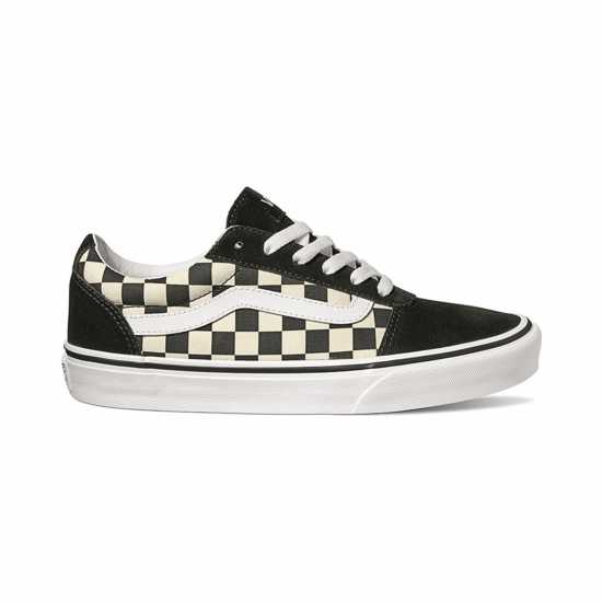 Vans Ward Canvas Trainers Women's Черно-бяло кашонче Дамски платненки и гуменки