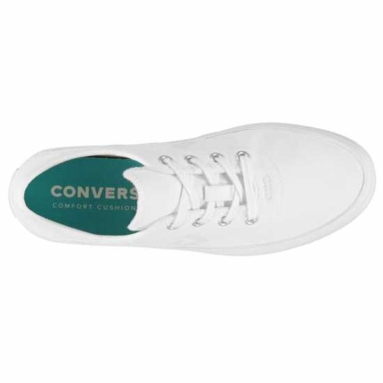 Converse Ox Costa Canvas Trainers Ladies White/White Дамски платненки и гуменки