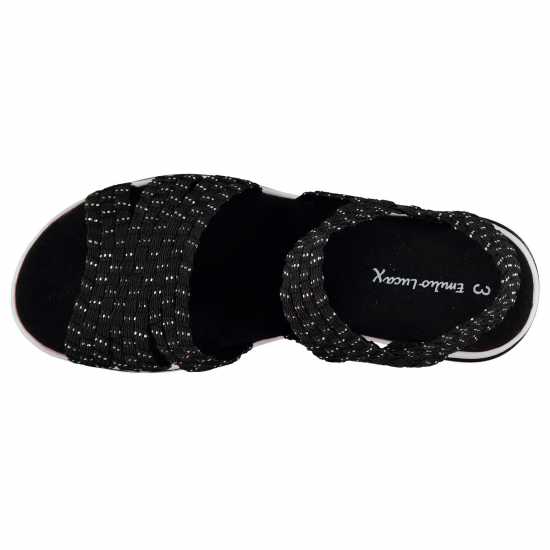 Дамски Сандали Emilio Luca Sparkle Ladies Sandals Black/Black Дамски сандали и джапанки