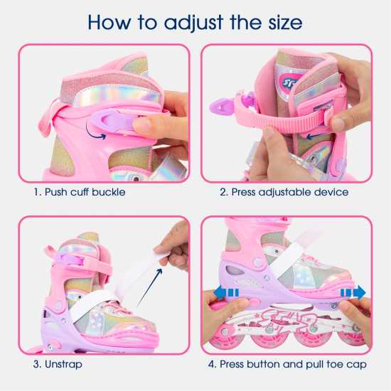 Star Ролери Inline Skates With Led Wheel Kids  