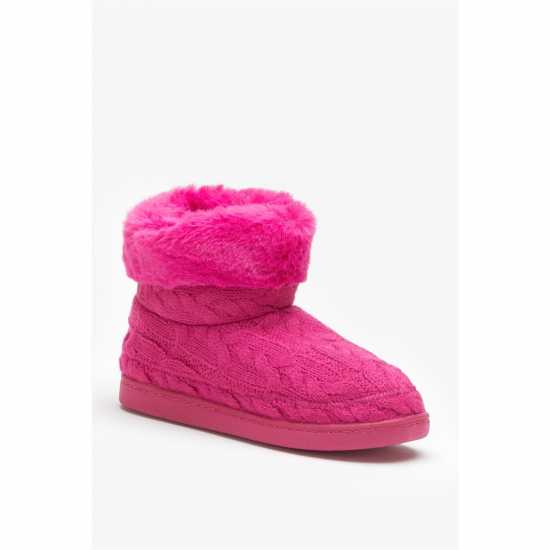Be You Studio Girls Cable Knit Slipper Boot  