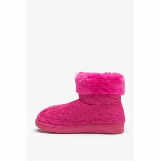 Be You Studio Girls Cable Knit Slipper Boot  