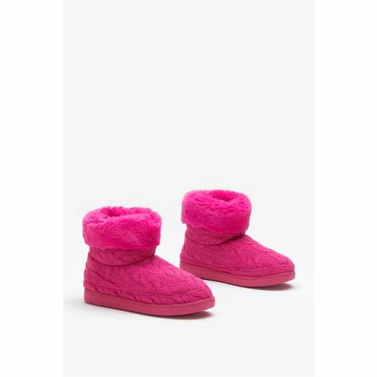 Be You Studio Girls Cable Knit Slipper Boot  