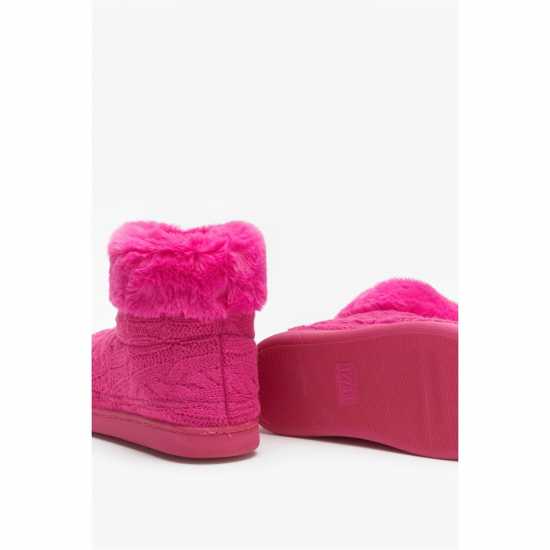 Be You Studio Girls Cable Knit Slipper Boot  