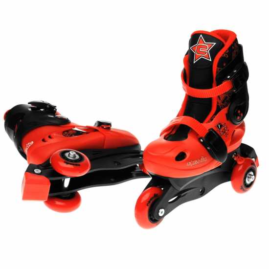 Cosmic Ролкови Кънки С Каска И Наколенки Skate And Protection Pack Junior Red/Black Детски ролкови кънки