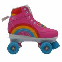 No Fear Retro Quad Girls Roller Skates Pink rainbow Детски ролкови кънки