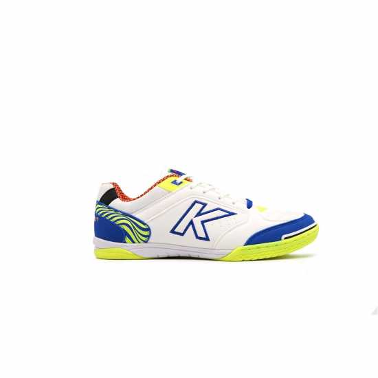 Kelme Precision Trainers Mens Бяло/Синьо/Лайм Мъжки футболни бутонки