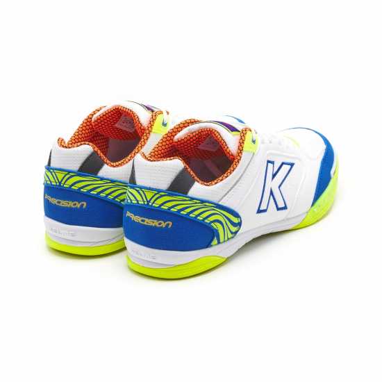 Kelme Precision Trainers Mens Бяло/Синьо/Лайм Мъжки футболни бутонки