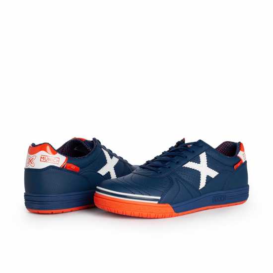 Munich G3 Profit Indoor Football Shoes Navy/Orange 