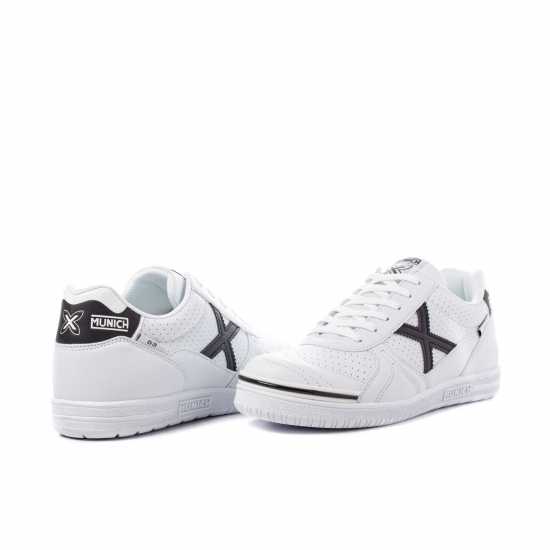 Мъжки футболни бутонки Munich G3 Profit Indoor Football Shoes Бяло/Черно Munich G3 Profit Indoor Football Shoes Бяло/Черно Мъжки футболни бутонки