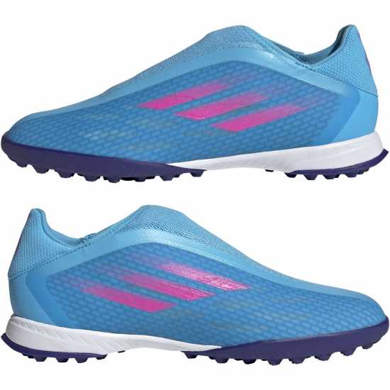 Adidas X Ghosted .3 Laceless Astro Turf Trainers Blue/Pink Футболни стоножки