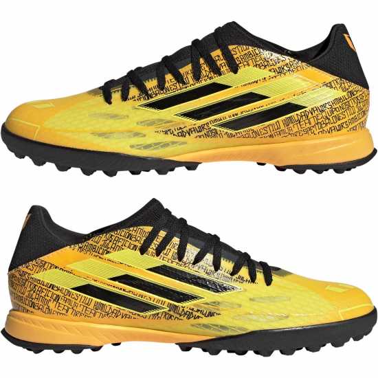 Adidas X Speedportal Messi.3 Astro Turf Football Boots Gold/Black Футболни стоножки