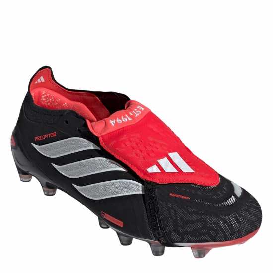 Adidas Mens  Predator Elite Fold Over Tongue Artificial Ground Football Boots Black/Red 
