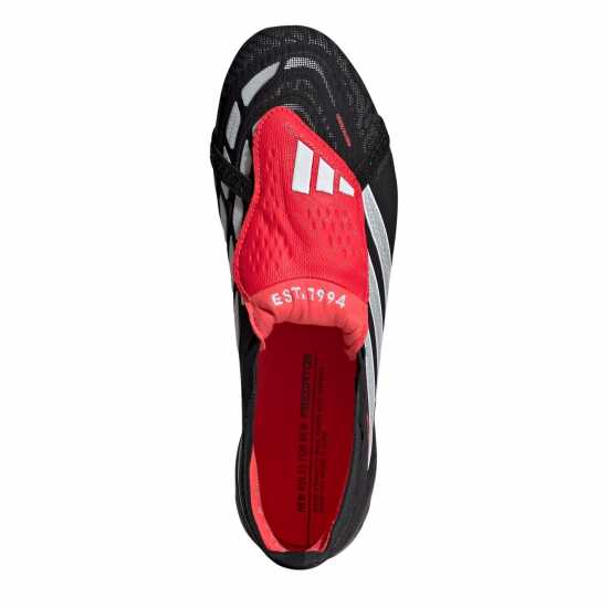 Adidas Mens  Predator Elite Fold Over Tongue Artificial Ground Football Boots Black/Red 