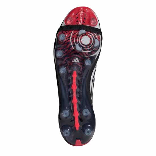 Adidas Mens  Predator Elite Fold Over Tongue Artificial Ground Football Boots Black/Red 