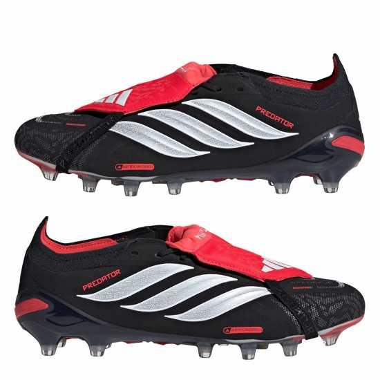 Adidas Mens  Predator Elite Fold Over Tongue Artificial Ground Football Boots Black/Red 