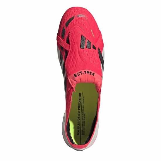 Adidas Mens  Predator Elite Fold Over Tongue Artificial Ground Football Boots Red/Black/White 