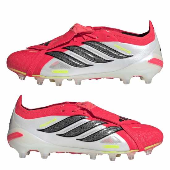 Adidas Mens  Predator Elite Fold Over Tongue Artificial Ground Football Boots Red/Black/White 