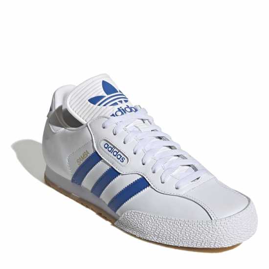 Adidas Мъжки Маратонки Samba Super Mens Trainers White/Blue Мъжки маратонки