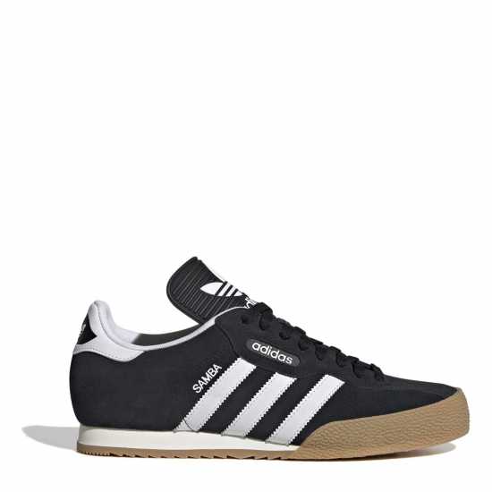 Adidas Мъжки Велурени Маратонки Originals Samba Suede Trainers Mens Черно/Бяло 