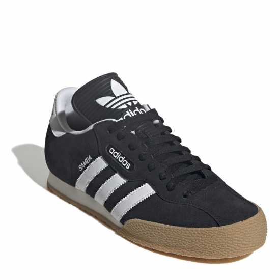 Adidas Мъжки Велурени Маратонки Originals Samba Suede Trainers Mens Черно/Бяло 