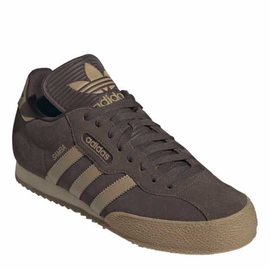 Adidas Мъжки Велурени Маратонки Originals Samba Suede Trainers Mens Brown/Gum 