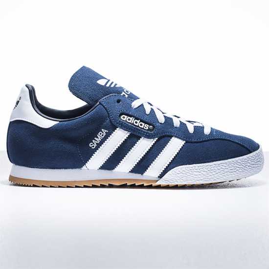Adidas Мъжки Велурени Маратонки Originals Samba Suede Trainers Mens Морско синьо/Бяло Мъжки маратонки