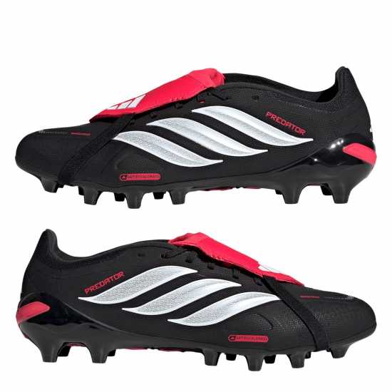 Adidas Predator Fold-Over Tongue Academy Astro Turf Football Boots Black/White/Red 