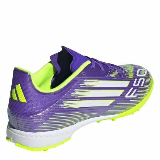 Мъжки футболни бутонки Adidas F50 League Adults Astro Turf Football Boots Purple/White Adidas F50 League Adults Astro Turf Football Boots Purple/White Мъжки футболни бутонки