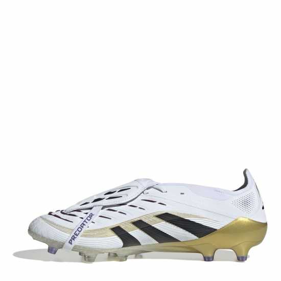 Мъжки футболни бутонки Adidas Predator Fold-Over Tongue Mens Astro Turf Football Boots Бяло/Черно/Злато Adidas Predator Fold-Over Tongue Mens Astro Turf Football Boots Бяло/Черно/Злато Мъжки футболни бутонки
