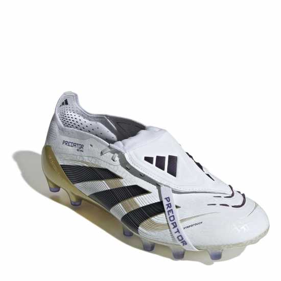 Мъжки футболни бутонки Adidas Predator Fold-Over Tongue Mens Astro Turf Football Boots Бяло/Черно/Злато Adidas Predator Fold-Over Tongue Mens Astro Turf Football Boots Бяло/Черно/Злато Мъжки футболни бутонки