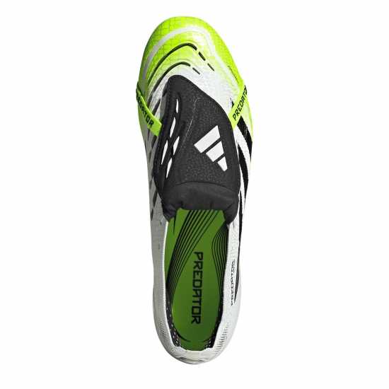 Adidas Predator Fold-Over Tongue Mens Astro Turf Football Boots White/Blk/Lemon Мъжки футболни бутонки