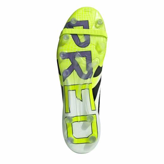 Adidas Predator Fold-Over Tongue Mens Astro Turf Football Boots White/Blk/Lemon Мъжки футболни бутонки