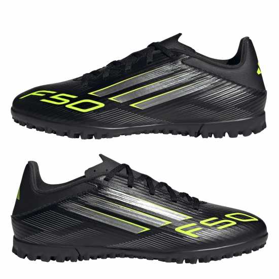 Adidas F50 Club Astro Adults Turf Football Boots Black/Lemon Мъжки футболни бутонки
