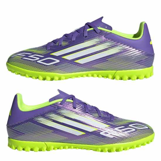 Adidas F50 Club Astro Adults Turf Football Boots Purple/White Мъжки футболни бутонки