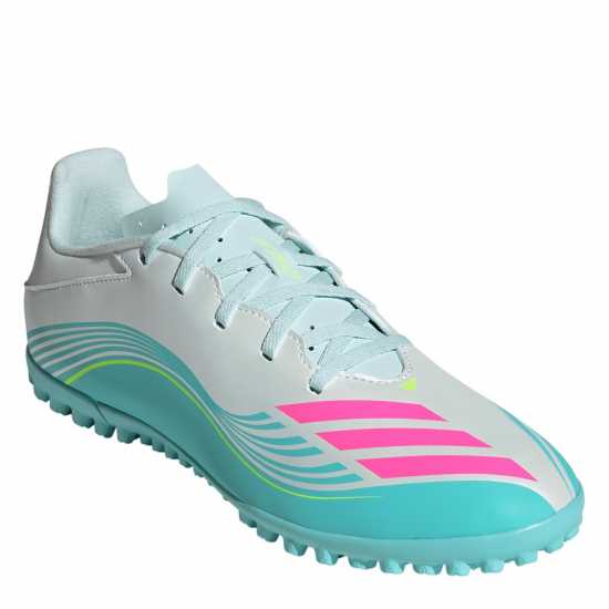 Adidas F50 Club Astro Adults Turf Football Boots Wht/Pink/Blue 