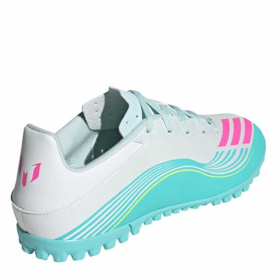 Adidas F50 Club Astro Adults Turf Football Boots Wht/Pink/Blue 