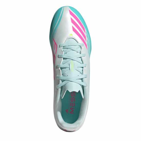 Adidas F50 Club Astro Adults Turf Football Boots Wht/Pink/Blue 