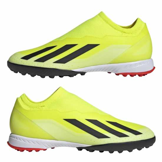Adidas X Crazyfast League Laceless Astro Turf Football Boots Жълто/Черно/Бяло Футболни стоножки