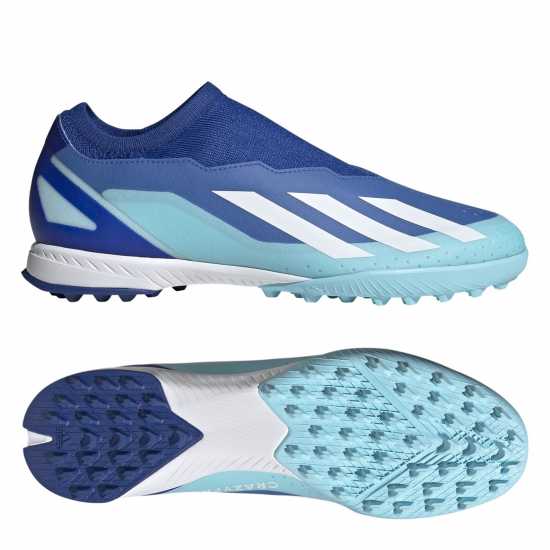 Adidas X Crazyfast League Laceless Astro Turf Football Boots Blue/White Футболни стоножки