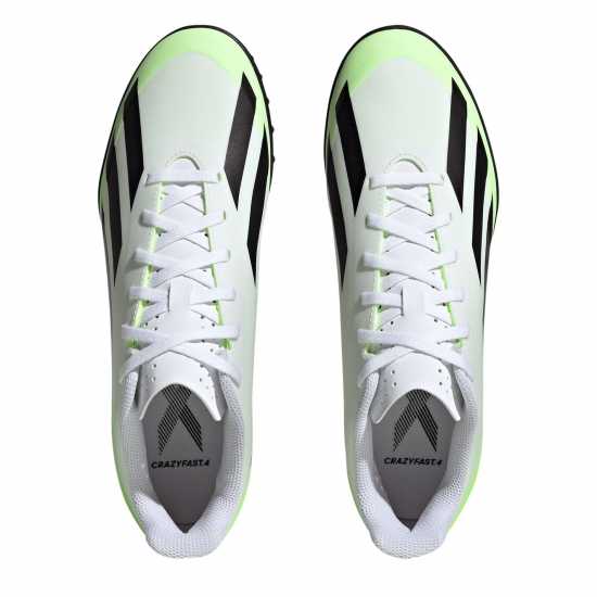 Adidas X .4 Astro Turf Trainers Wht/Blk/Lemon Футболни стоножки