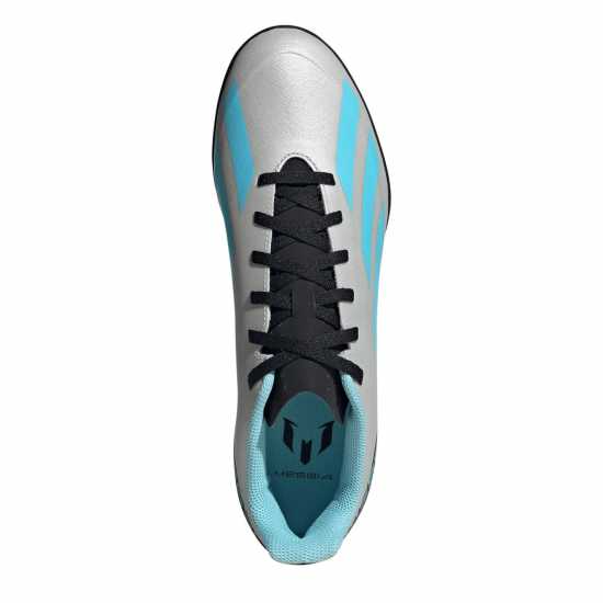 Adidas X .4 Astro Turf Trainers Silver/Blue/Blk Футболни стоножки