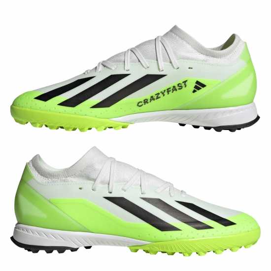 Adidas X Crazyfast League Turf Football Boots Wht/Blk/Lemon Футболни стоножки