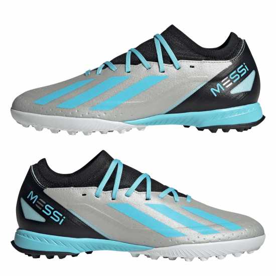 Adidas X Crazyfast League Turf Football Boots Сребро/Син/Черен Футболни стоножки
