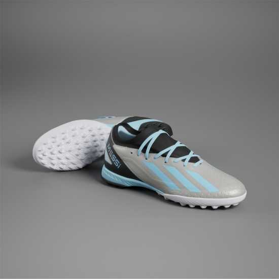 Adidas X Crazyfast League Turf Football Boots Silver/Blue/Blk Футболни стоножки