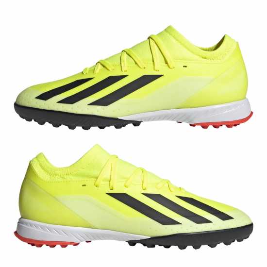 Adidas X Crazyfast League Turf Football Boots Жълто/Черно/Бяло Футболни стоножки